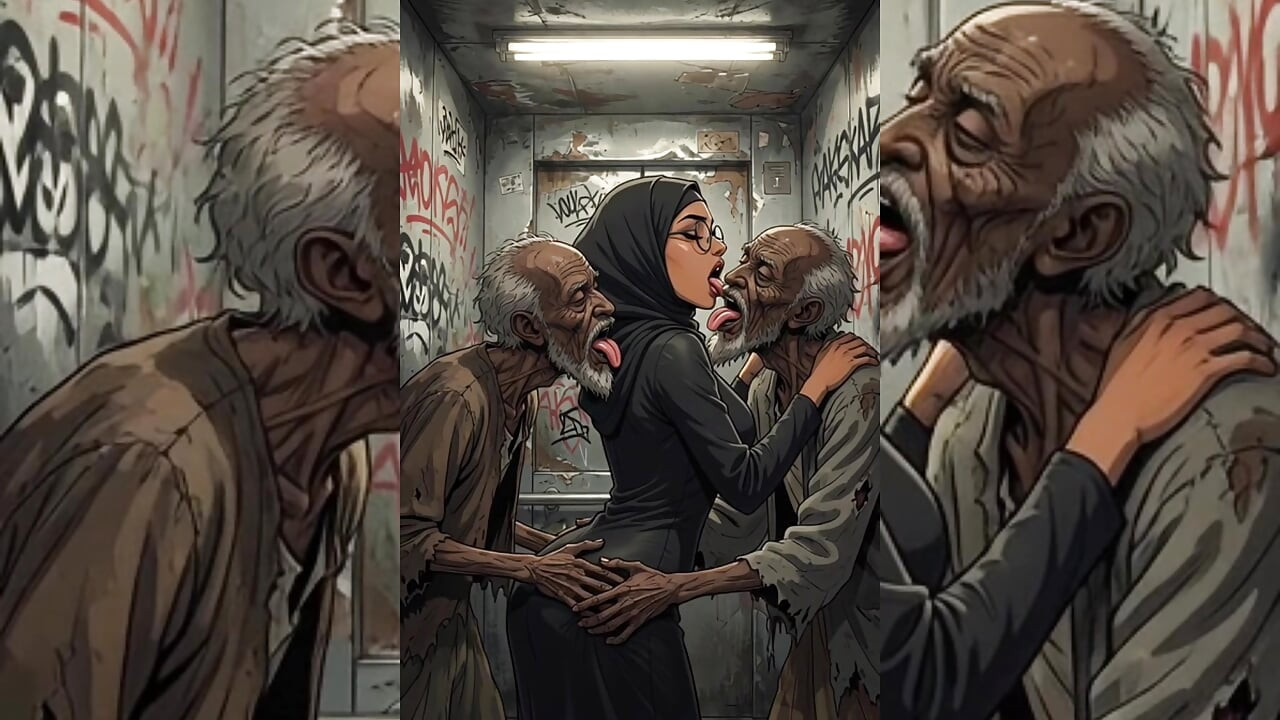 Hijabi Muslim Babes Degraded & Gangbanged by Ugly Bastards in tight spaces - Hijabi Series Part 3