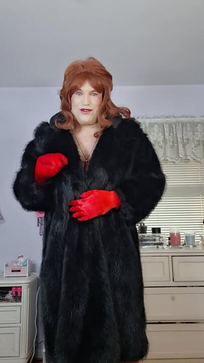 Satin and fur birthday present!