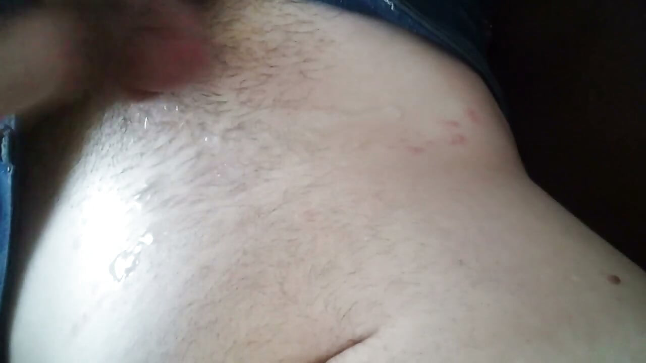 Transgirl Naked Tasting Her Yummy Cummy Stomach