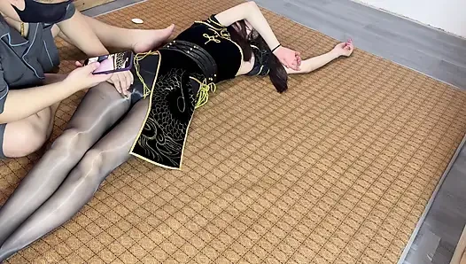 Chunli блестящий черный + стул м ноги (часть 1)