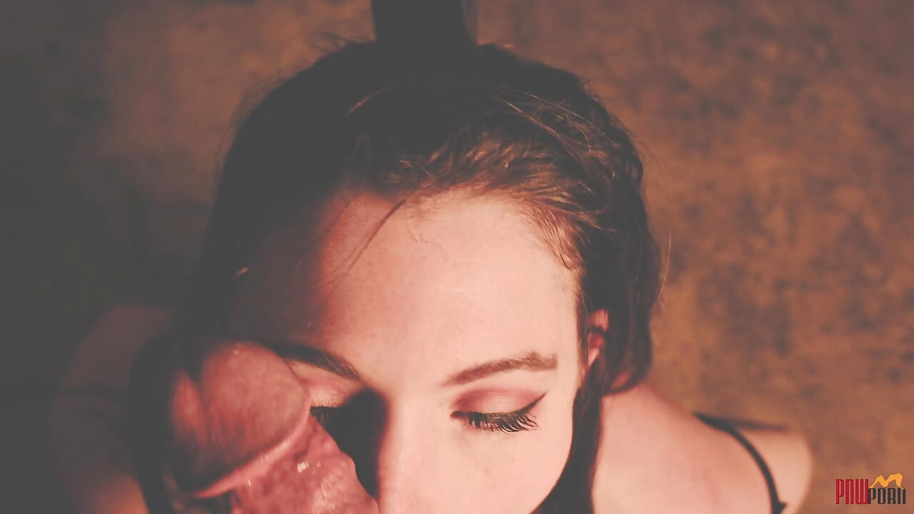 Trapped Slut pushed to Strip and Suck off Captor