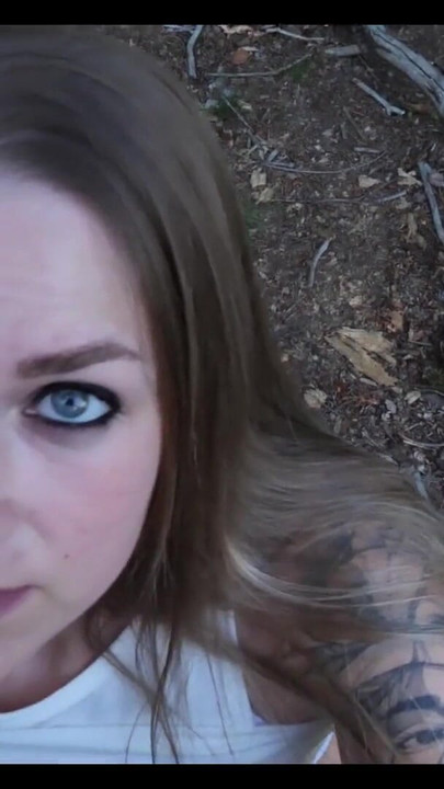 Thrilling moment from "My wet pussy is used in the forest!"