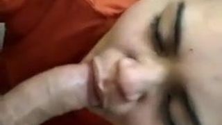Tasty blowjob by  beatiful young girl