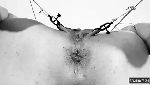 HARDCORE-MUSCHI-DEHNUNG! Sadistische loch-abwack-zusammenstellung