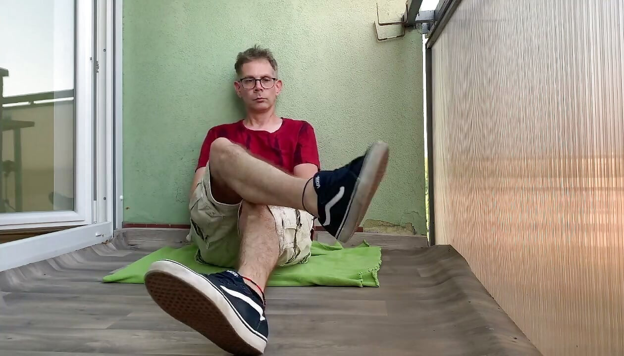 Foot show (Shoe and sock taking off NOn explicit video)