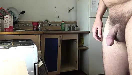 Turkish flatmate could not resist my big German cock - KITCHEN FUCK