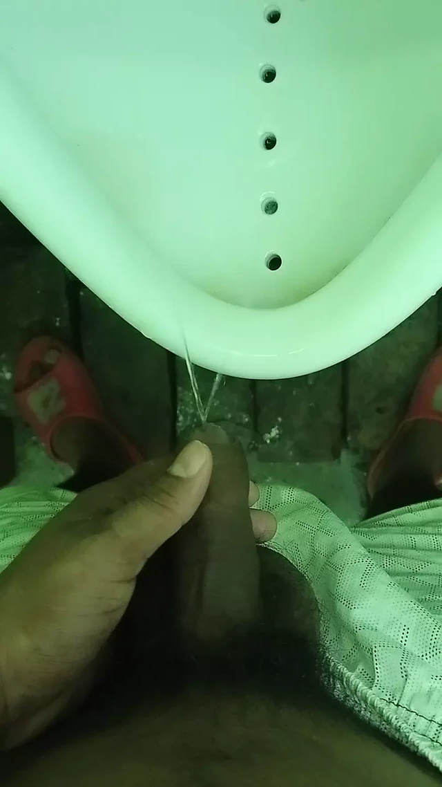 Masturbation during Toilet. Small to big penis.