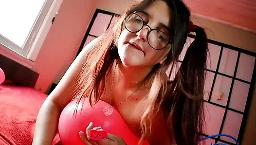 At kuyruklu çorap ve dev kırmızı balon - tavşan looner