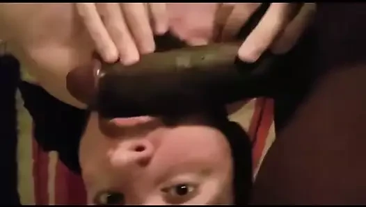 Black cock sucking