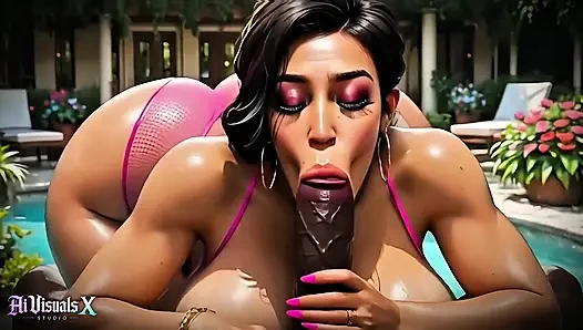 (4K) AI 3D Animated - Big Ass Latina Milf & BBC - Doggystyle, Pronebone & Creampie (AI Visuals X)