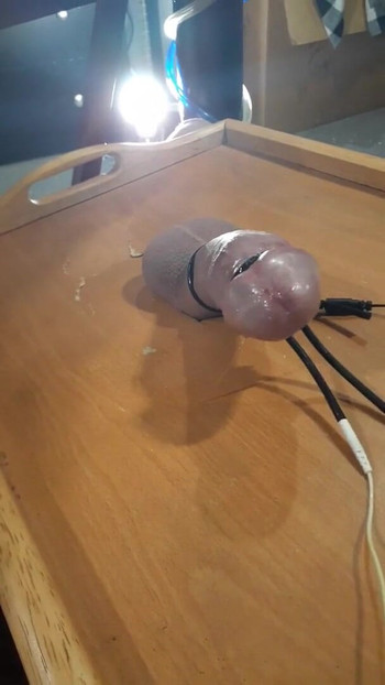 ディナートレイの上で搾られたチンコ |クリップ1