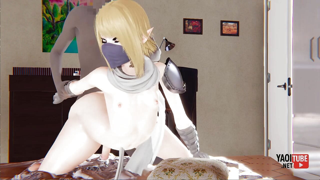 Zelda Yaoi - Link Femboy Fucked by a Black Boy
