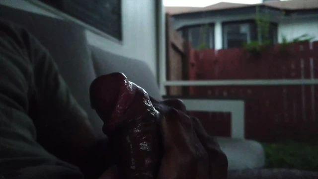 AdamJaxx Patio Cumshot While Neighbors Garden Nearby Outdoors
