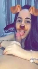 Doggy filter blowjob selfie