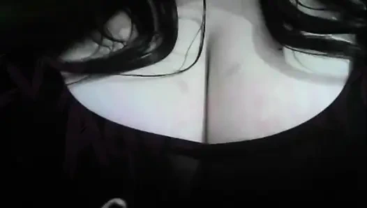 hotwife otaku nerdy Watching Hentai while playing with her Big Tits #3