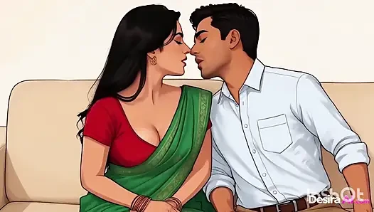 Soft Indian Skin Under His Touch While He Takes Care of Everything -AI Generated