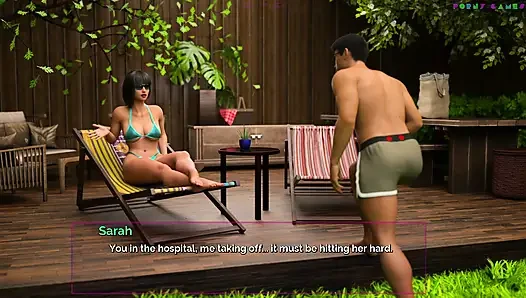 Diam dan joget - footjob di teras rumah, abang tiriku jadi sange (episode 11-1)