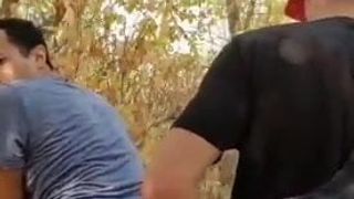 fucking my asian friend outdoor with cum in his ass (45'')