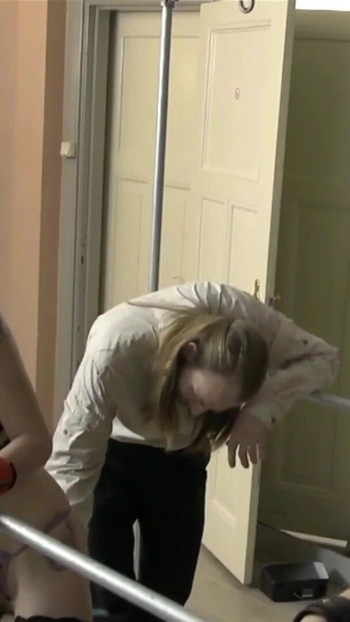 Iconic moment from "Meliss en Zoe get punished by there boyfriends"