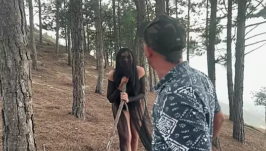 The forest witch fucks a defenseless man