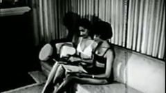 Svarta tjejer på 1960-talet spanking-bondage s & m fetisch stag film