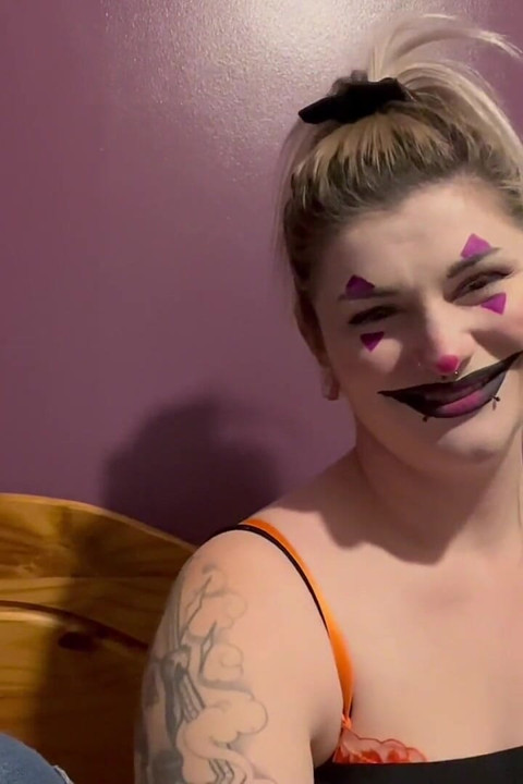 Clown Step-sister Spots You Creeping JOI Game