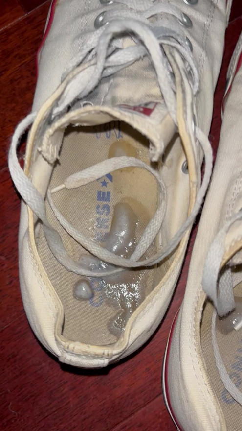 IYKYK sneaker fetish. These things have been so abused yet loved. They’ve received my bare feet and my loads over and over. The