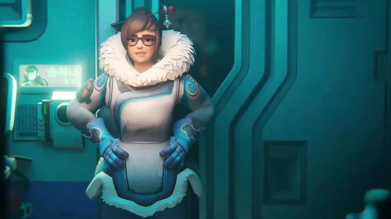 Overwatch Base Tour shows D.Va finger fucking her pussy
