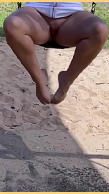 Thrilling moment from "Wifey forgets to wear panties and shows her shaved pussy in public (COMPILATION)"