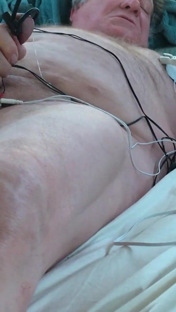 Powerful moment from "Cock and Balls Cinched tight and estimmed hard"
