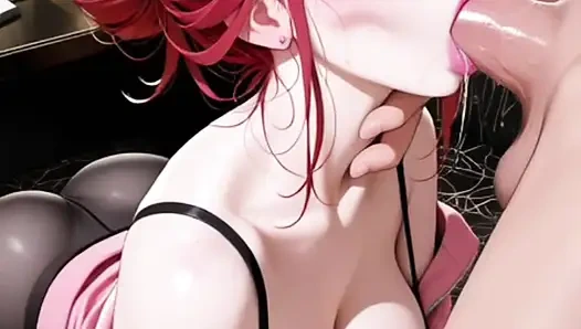 Hentai anime - Big ass redhead with a huge cock inside