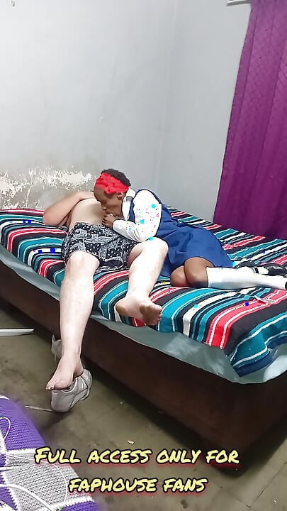 Black 18 Year Old School Girl Sucks Johnny's Cock in School Uniform