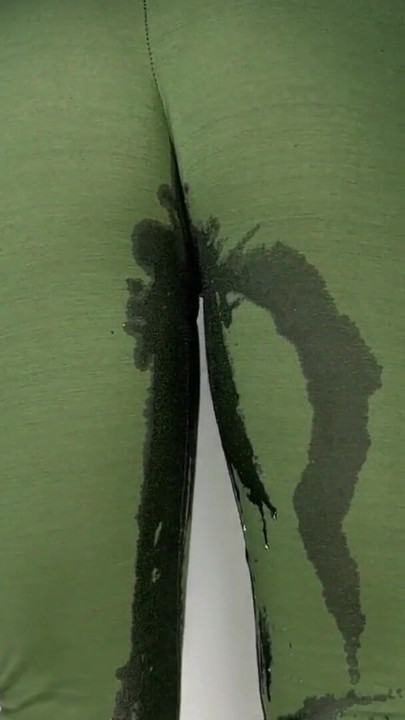 Iconic moment from "My first squirts with leggings - close-up"