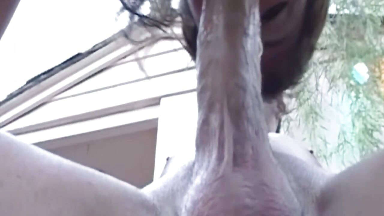 Mature Brunette MILF Slobbers Over Massive Cock Outdoors