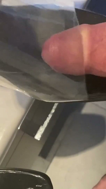 2 Cumshots on clear fetish high heel mules | Clip 1