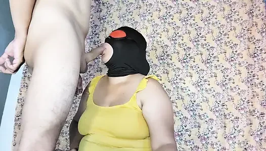 Beautiful blowjob, she sucks my balls