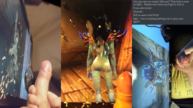 Cum Tribute to Artist 3 (Void Elf World of Warcraft)