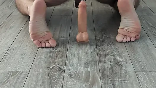 Naked dildo suck