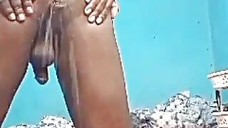 Pissing and squirting water from my asshole compilation