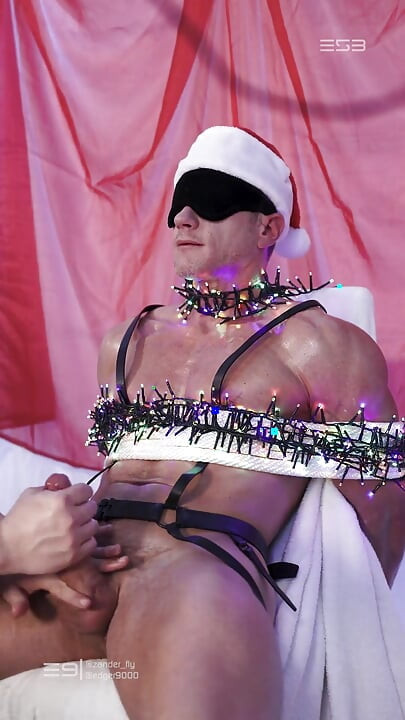 Santa Came by Early, so I Locked His Ass Down Using His Own Ropes and Used My Milking Machine to Take His Milk for Once