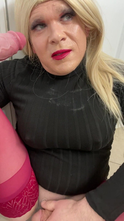 Sissy transgender sexy femboy crossdressing slut sucks cock and talks to milf stepmom about how she will show him how… | Clip 2