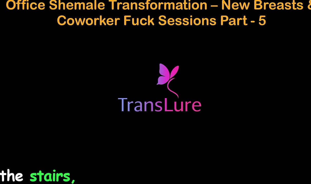 Engels audio seksverhaal - kantoor shemale transformatie - nieuwe borsten en collega neuksessies - deel 5