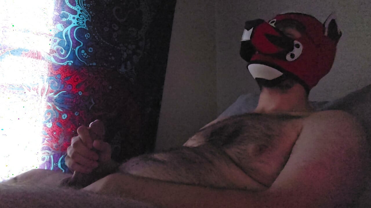 jerking till he cums all over his belly