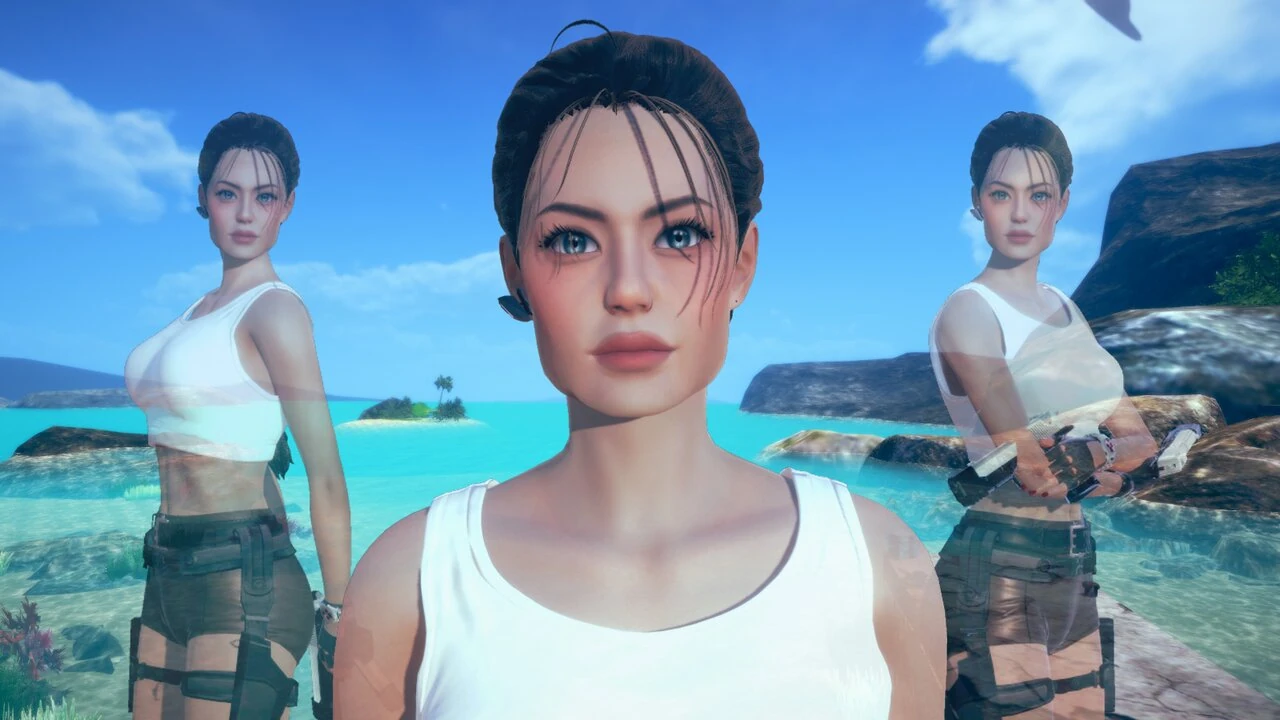 Ai shoujo, lara croft i realistisk 3d animerad sex med flera orgasmer ocensurerade