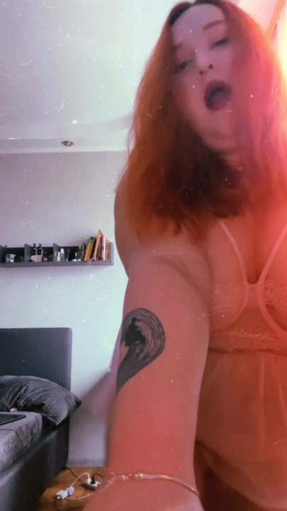 Trying on new lingerie