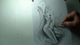 Arte nuda bella ragazza