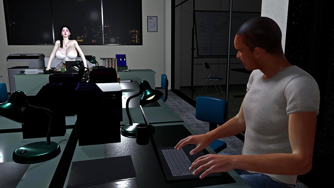 3D BBW מילף בוגרת בוגדת עם הבוס שלה ומשפריצה הרבה