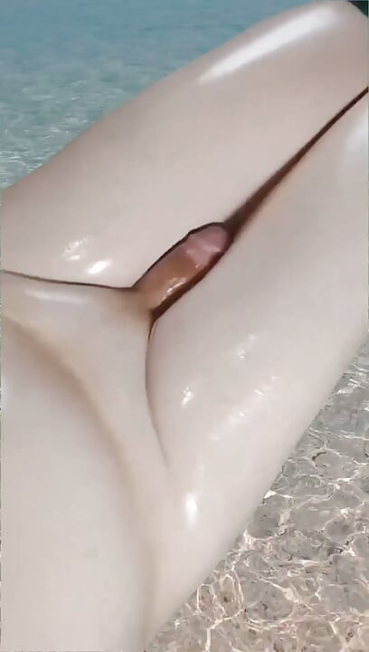 6 Hot Oil Cumming in the Water Shiny Thighs Feminine Delicious Legs