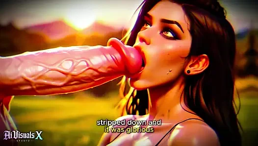 (4K) AI 3D Animated Porn – Latina Baddie Worships Big White Cock (Interracial ASMR) - AI Visuals X