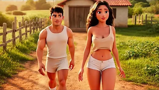 Красивая молодая Наталья теряет свою девственность перед своим сильным соседом после интенсивной ночи, полной чистой страсти